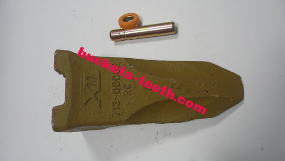 Standard Excavator Rock Teeth Yellow 2713-00032 48HRC - 52HRC With Pin 2705-1021 / 2114-1849