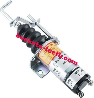 366-07197 Fuel Shutoff Solenoid Valve 24V DC Excavator Spare Parts for Diesel Engine Excavator